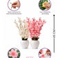 Artificial Cherry Blossom Flower Pot – Premium Luxury Home Décor Table Accent, Pack of 2 Pieces