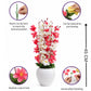 Artificial Pink & White Blossom Flower Arrangement in Pot | Elegant Home Decor Floral Accent (Pack of 1)
