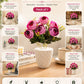 Artificial Purple Rose Flower Pot for Home Decor | Elegant Tabletop Floral Arrangement (Pack of 1)