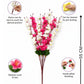 Elegant Sakura Blossom Artificial Flower Stem for Home & Table Decor | Premium Pink & White Floral Branch | 55 CM