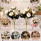 ARTSY Artificial Peony Flower Bunch – Pack of 2, Realistic Faux Flowers for Home Décor & Gifting