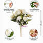 Real Touch White Rose Flower Bunch, Pack of 1 Piece