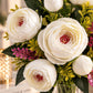 Artificial Ranunculus Flower Bunch - White | ARTSY