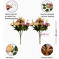 Artificial Rose Flower Bunch (Pack of 2) – Silk Faux Roses for Home, Wedding & Table Décor,  Purple