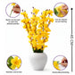 Elegant Yellow Blossom Artificial Flower Pot for Home & Office Decor, Pack of 1