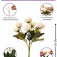 ARTSY Artificial Flower Bunch with Realistic Ranunculus Blooms & Greenery, 35 cm