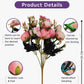 ARTSY Artificial Pink & White Flower Bunch for Home Decor