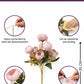 ARTSY Artificial Peony Flower Bunch – Realistic Handcrafted Faux Flowers for Home Décor, Wedding & Floral Arrangements