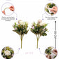 ARTSY® artificial flower for decoration, rose flower bunch, pack of 2 pieces, cream pink