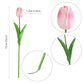 ARTSY® Artificial Tulip Flowers Bunch – Set of 5 Faux Flower Stems | Ideal for Living Room, Centerpiece, Gifting, craft, Real Touch Flower Bunch for Vase Decor, Home Styling, Events, Babypink