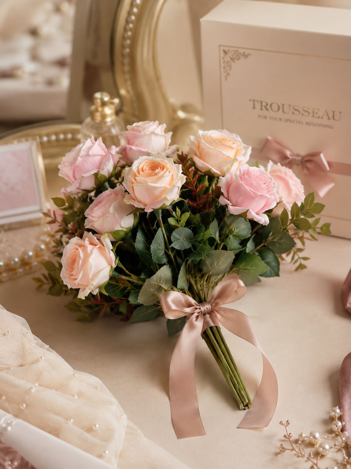 Exquisite Artificial Rose Bunch. Pack Of 2 Pieces
