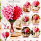 Artificial Flowers Cherry Blossom Flower Bunch | Without Vase Pack of 2
