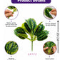 ARTSY Realistic Artificial Leaf Bunch for Vase, Living Room & Home Decor (Pack of 1)