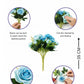 ARTSY Premium Artificial Peony & Rose Flower Combo – Pack of 2 Realistic Faux Flower Bunches for Elegant Home Décor