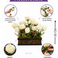 Elegant Artificial Flowers in Decorative Pot: Lifelike Beauty for Any Space