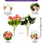 ARTSY Artificial Rose & Peony Flower Bunch Combo Pack of 2 | Realistic Faux Flowers for Home Decoration