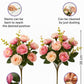Artificial Rose Flower Bunch (Pack of 2) – Silk Faux Roses for Home, Wedding & Table Décor, Pink