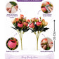 ARTSY Artificial Peony Flower Bunch – Pack of 2, Realistic Faux Flowers for Home Decor, Wedding, Festive Decoration & Gifting
