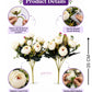 ARTSY Artificial Peony Flower Bunch – Pack of 2, Realistic Faux Flowers for Home Décor & Gifting