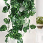 ARTSY® Artificial hanging flowers for wall decoration, artificial plants for home decor, money plant leaves for decoration, office decor, craft, gifting, pack of 6 pieces, 7 feet long each, green