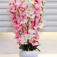 ARTSY® Artificial Flowers With Pot For Home Decoration, Office Decor Cherry Blossom combo, Lightpink White, 1 Piece