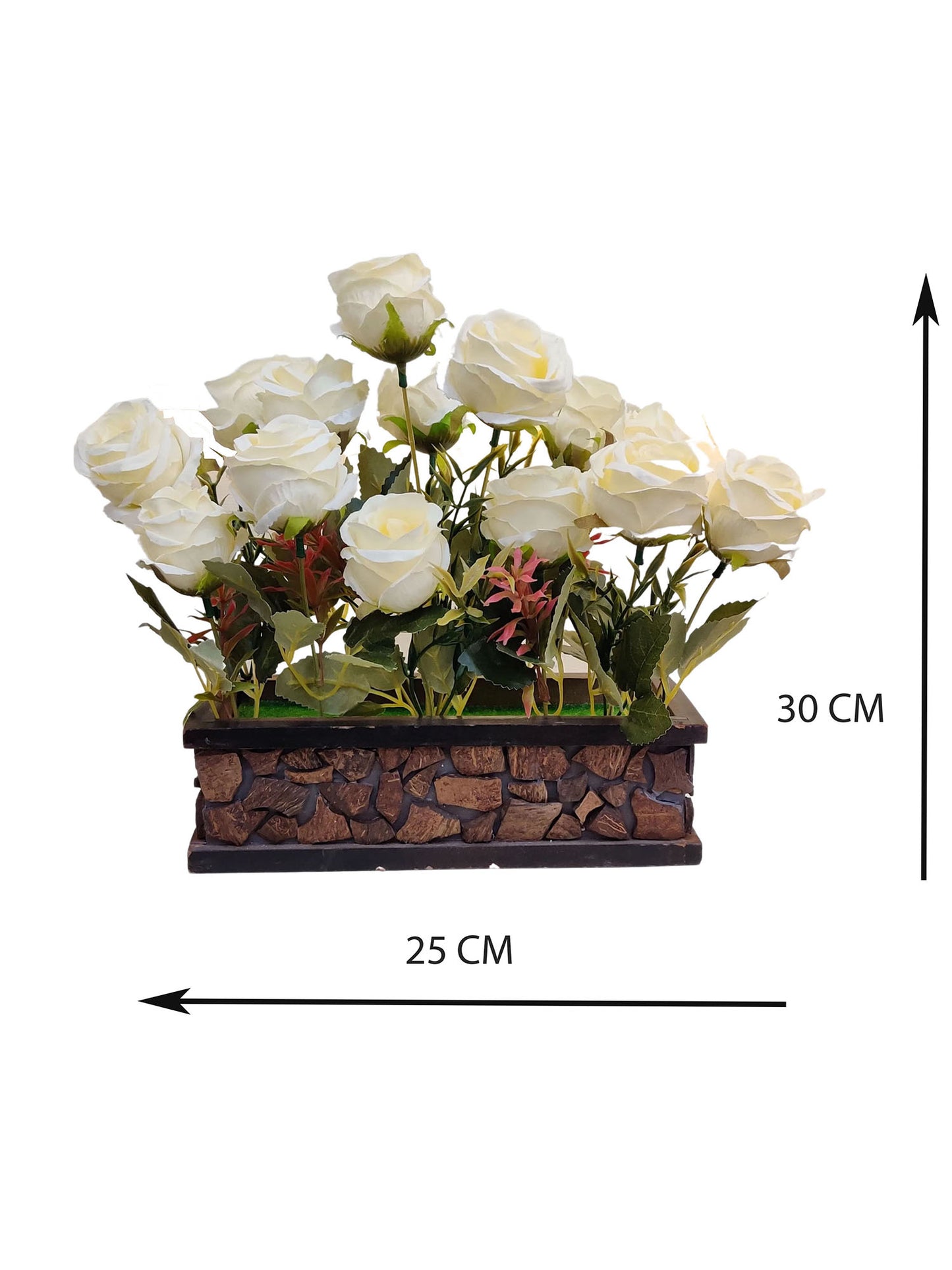 Elegant Artificial Flowers in Decorative Pot: Lifelike Beauty for Any Space