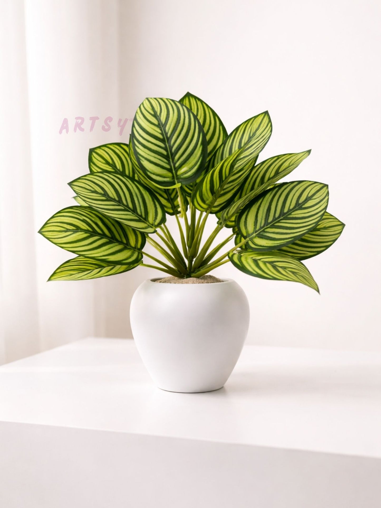 ARTSY Artificial Tabletop Potted Plant for Living Room & Office Decor, Pack of 1 Piece