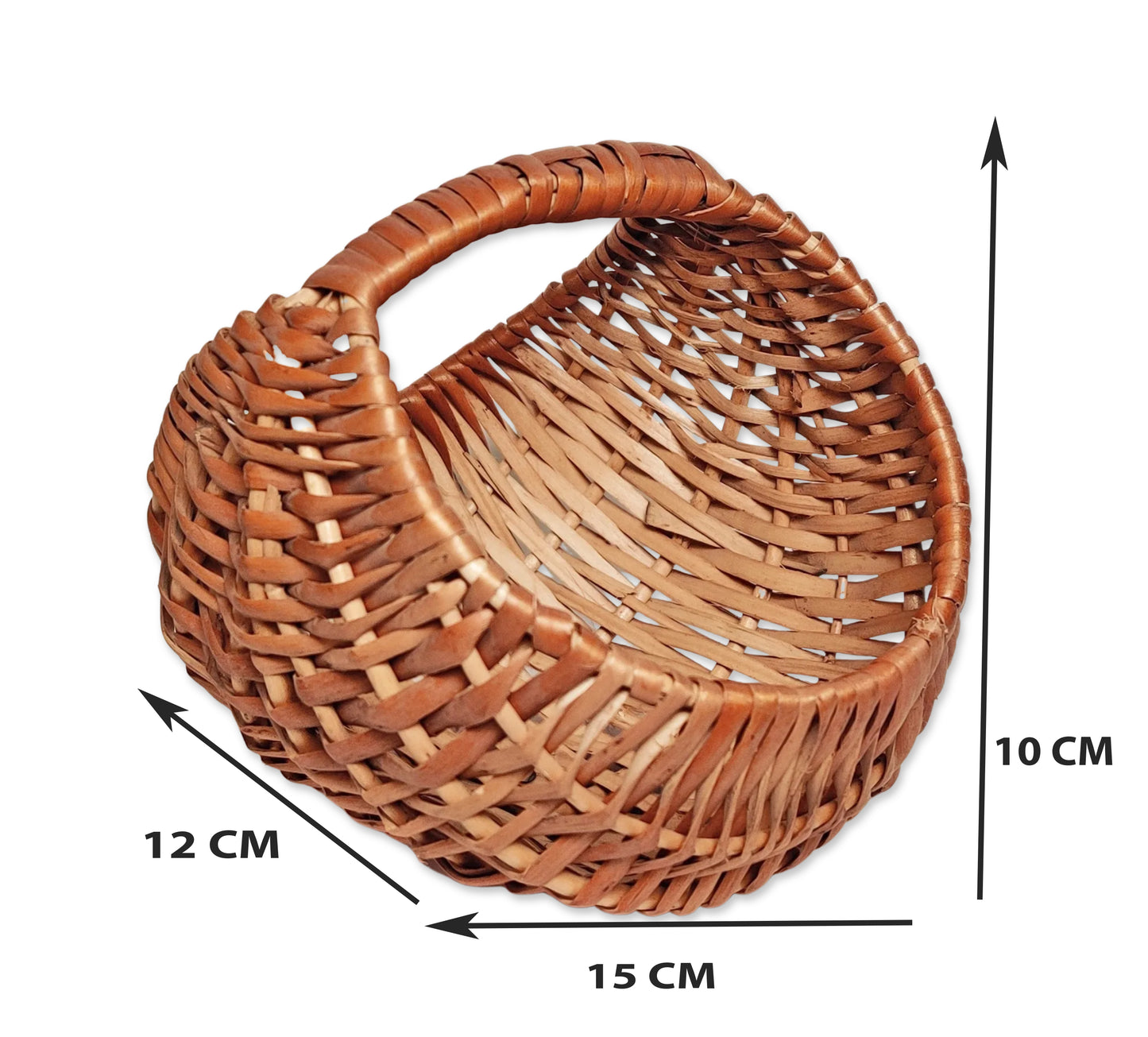 Cane Elegance: Multipurpose Basket for Stylish Storage, Organization, travel, gifting, packaging and many more | 10 X 15 X 12 CM