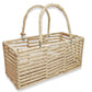 Rustic Elegance: Jute Decorative Basket for Stylish Storage, Organization, travel, gifting, packaging and many more, Pack of 1 Piece, 30 X 13 X 13 CM