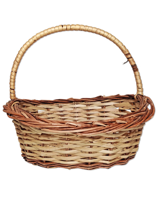 ARTSY® Round Cane Basket: Perfect Pooja and Multipurpose Storage Organizer, Pack of 1 Piece