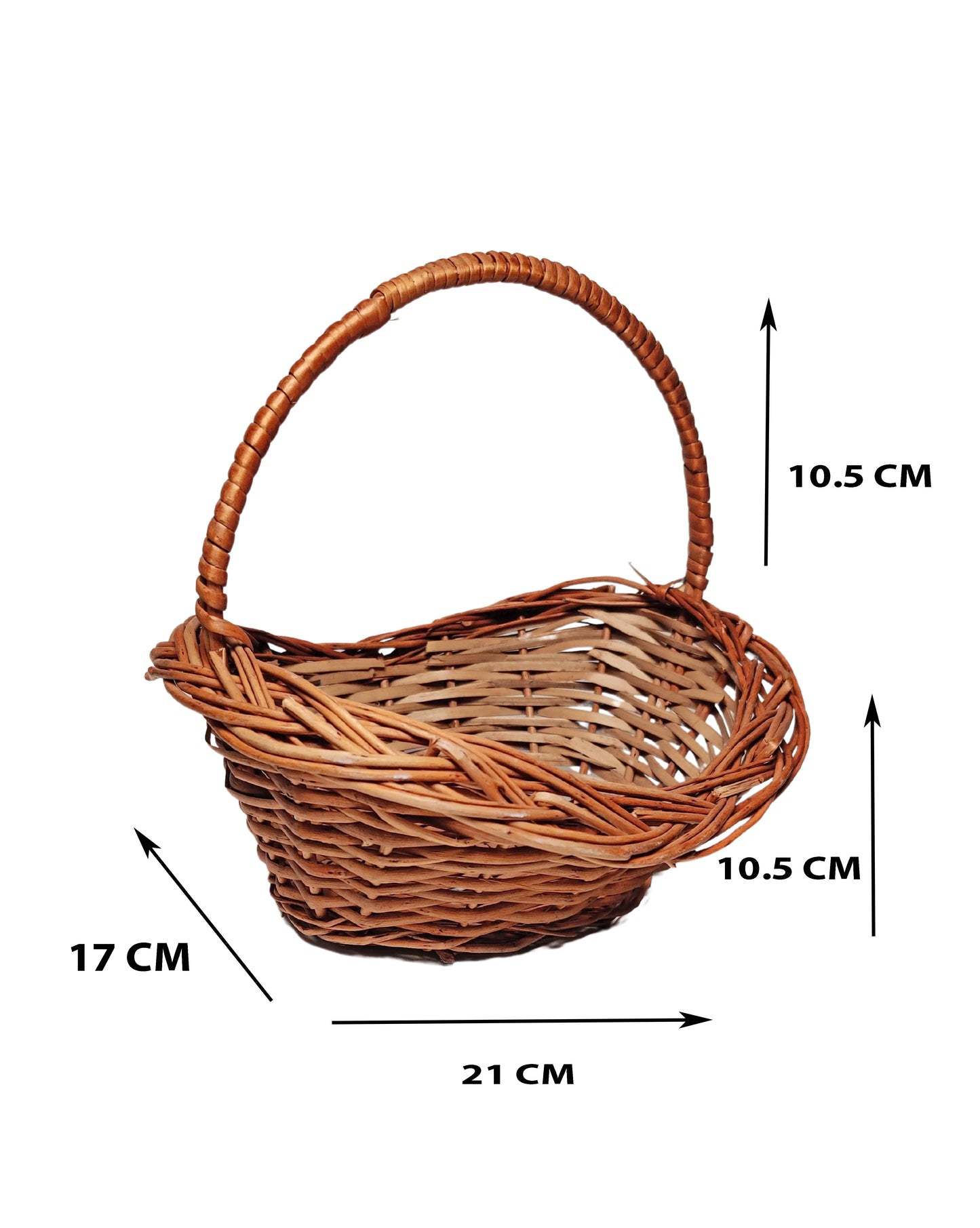 ARTSY® Oval Cane Basket: Perfect for Pooja and Multipurpose Storage, Pack of 1 Piece