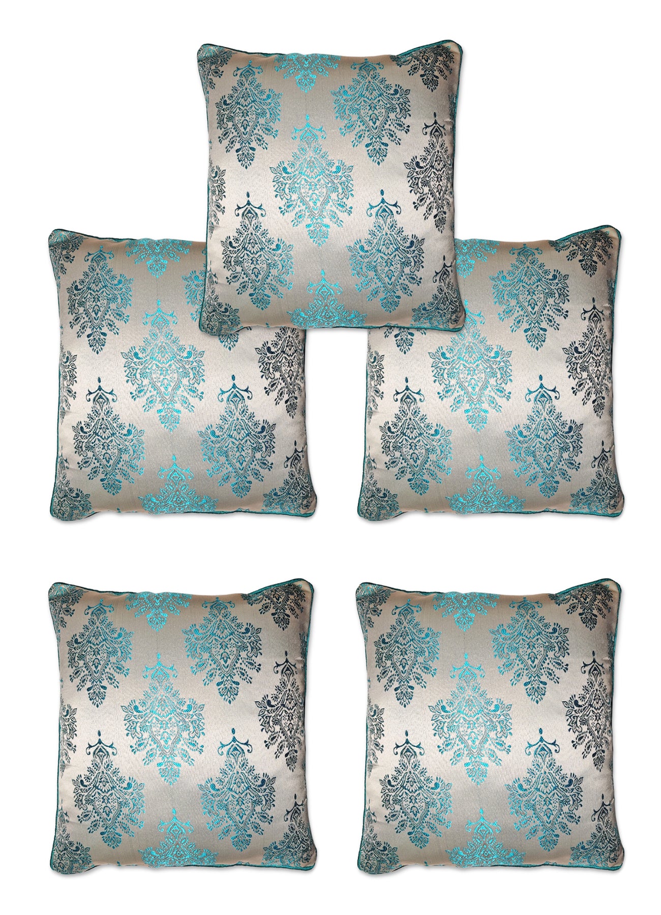 ARTSY® Blue and White Cushion Cover Set - Pack of 5: Refreshing Home Accent for Every Room