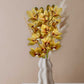 Artificial Flowers for decoration orchid flower bunch/stick for vase/pot, home/office decor, gift, artificial plant, Craft, Without Vase, Pack of 1 piece, 76 cm height, Cream