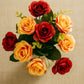 Luxury Artificial Rose Flower Bunch for Home & Wedding Decor, Pack of 1, Maroon Multi