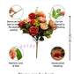 Luxury Artificial Rose Flower Bunch for Home & Wedding Decor, Pack of 1, Maroon Multi