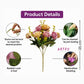 Blush Rose Artificial Flower Vase for Home Decor, Pack of 1, Purple