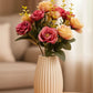 Elegant Faux Rose Flower Arrangement for Home & Office – Pack of 1, Multi
