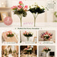 ARTSY Artificial Rose & Peony Flower Bunch Combo Pack of 2 | Realistic Faux Flowers for Home Decor, Vase Decoration, Wedding, Office & Living Room