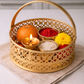 Decorative gold basket with pooja material