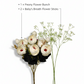 ARTSY Artificial Peony Flower & Baby Breath Flower Bunch Set (Pack of 3) | Faux Silk Flowers for Home Decoration, Wedding, Vase Arrangement & Table Centerpiece