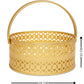 Gold decorative basket with dimensions