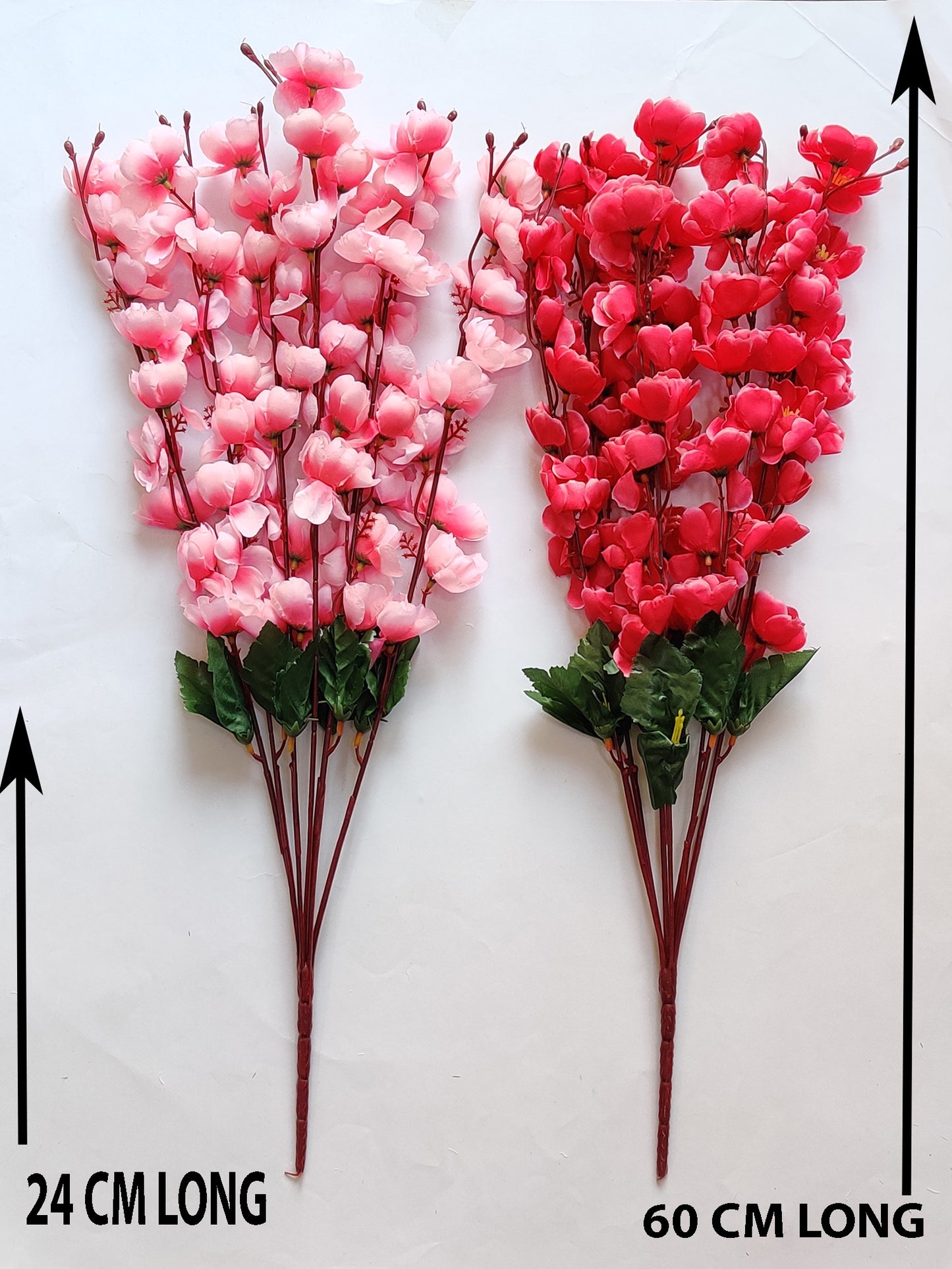 ARTSY® Artificial Flowers For Home Decoration Cherry Blossom Flower Bunch For Vase , Office Decor, Without Vase, Combo, Pack of 2 Pieces