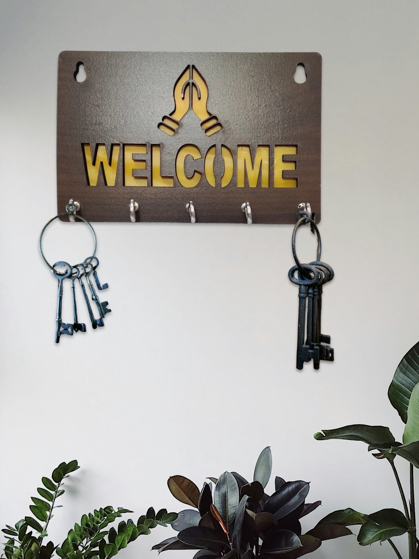 ARTSY® Rustic Wooden Key Holder: A Charming Organizer for Your Keys