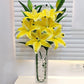 ARTSY® Sunny Splendor: Artificial Lily Flowers Stick - Vibrant Yellow Blooms For Home Decoration, Vase Filler, Office Décor, Gifting, DIY Craft, Pack of 1 Piece