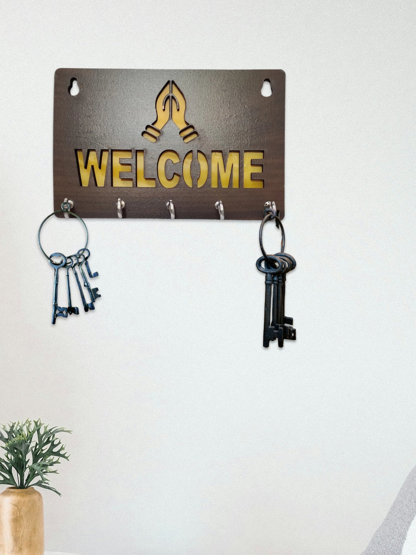 ARTSY® Rustic Wooden Key Holder: A Charming Organizer for Your Keys