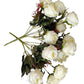 "Snowy Elegance: Artificial White Rose Bunch – A Timeless Beauty"