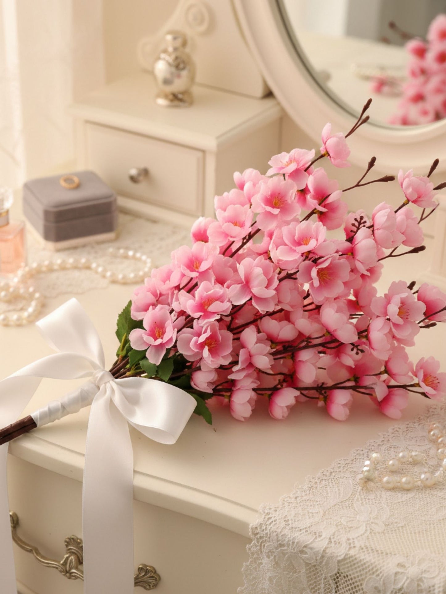 Celestia Pink Blossom Home Decor Bouquet, Pack of 1