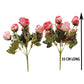 Pretty in Pink: Lifelike Artificial Pink Rose - Timeless Charm for Any Occasion, Vase filler, Home Decoration, DIY Craft, Gifting, Combo Pack of 2 Pieces, Without Vase