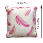 Vibrantly Printed Set of 5 Cushion Covers – Instant Elegance for Your Space, 16 X 16 Inches, White Pink