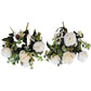 ARTSY® artificial flower for decoration, rose flower bunch, pack of 2 pieces, white